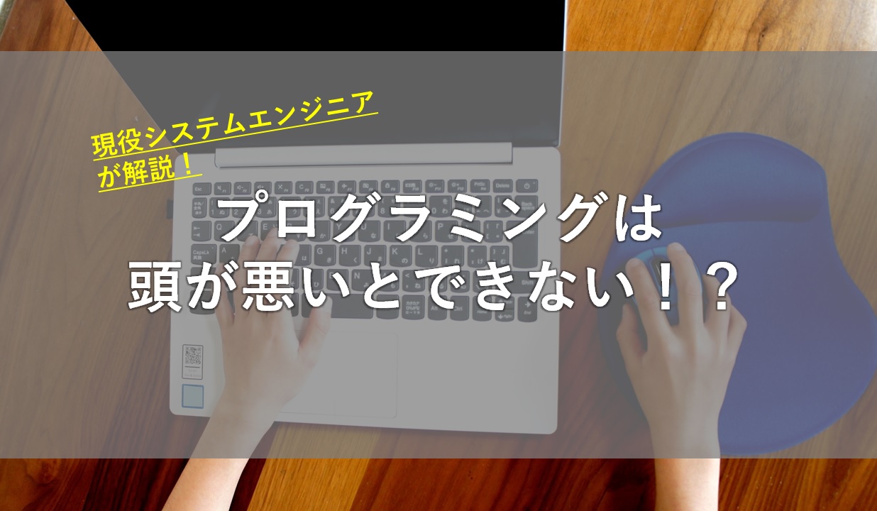プログラミングは頭が悪いとできない 現役seが紹介