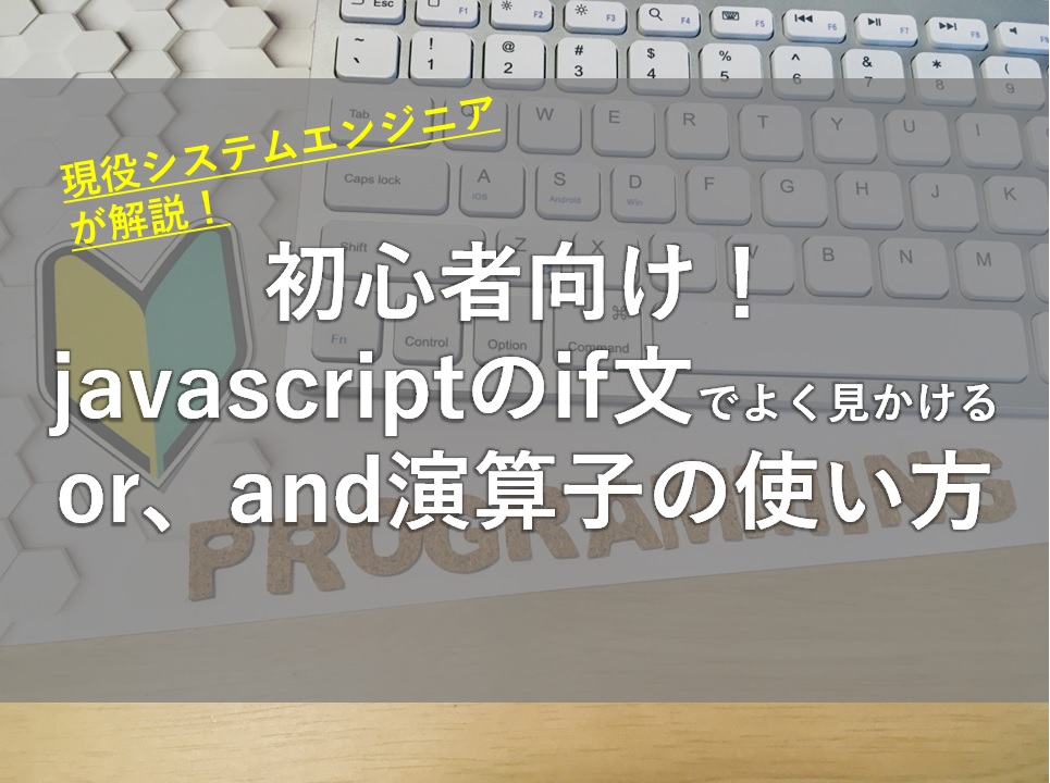 初心者向け Javascriptのif文でよく見かけるor Andの使い方 現役seが紹介